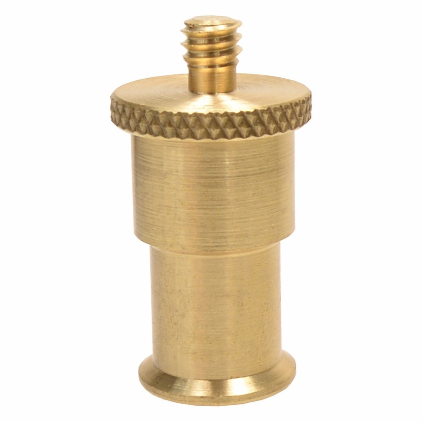 Brass Spigot 5/8" Male to 1/4"-20 Male Threaded Screw Adapter Converter