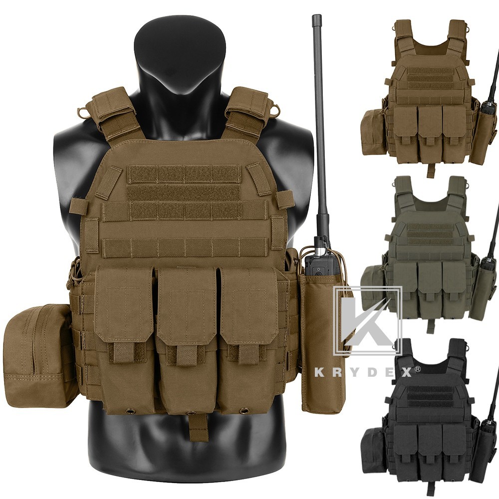 KRYDEX LBT-6094A Plate Carrier Tactical Body Armor Vest with Magazine Carrier