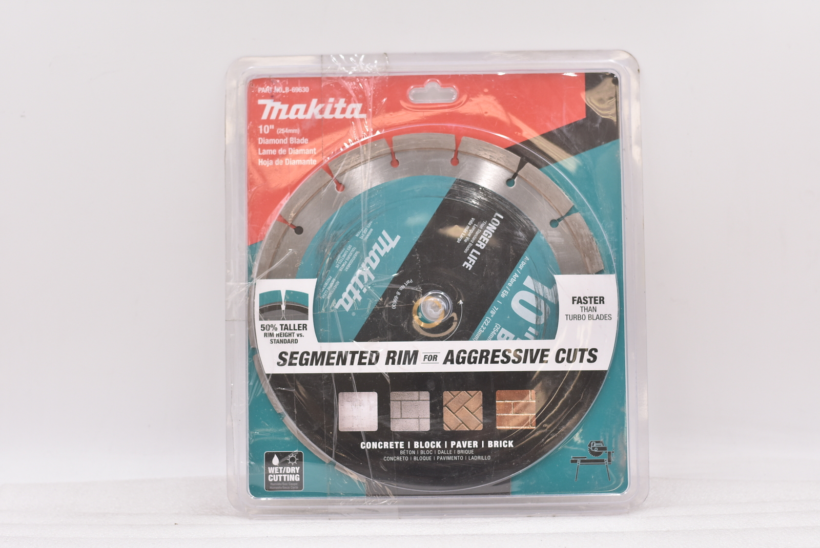 Makita 10" Diamond Blade Segmented Rim Blade Concrete Block Paver