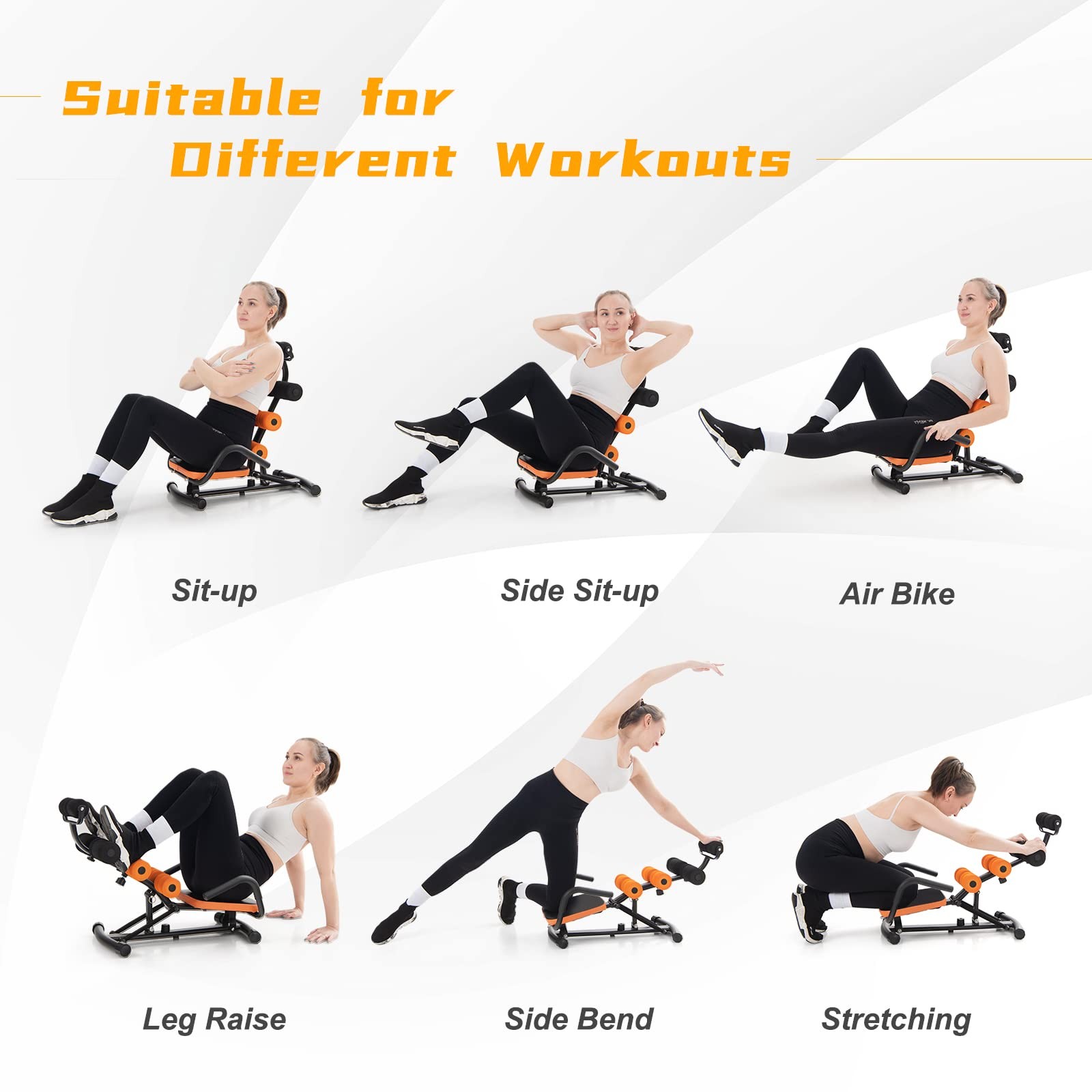Core & Abdominal Trainers, Twister Trainer Ab Exercise Machine Height Adjustable