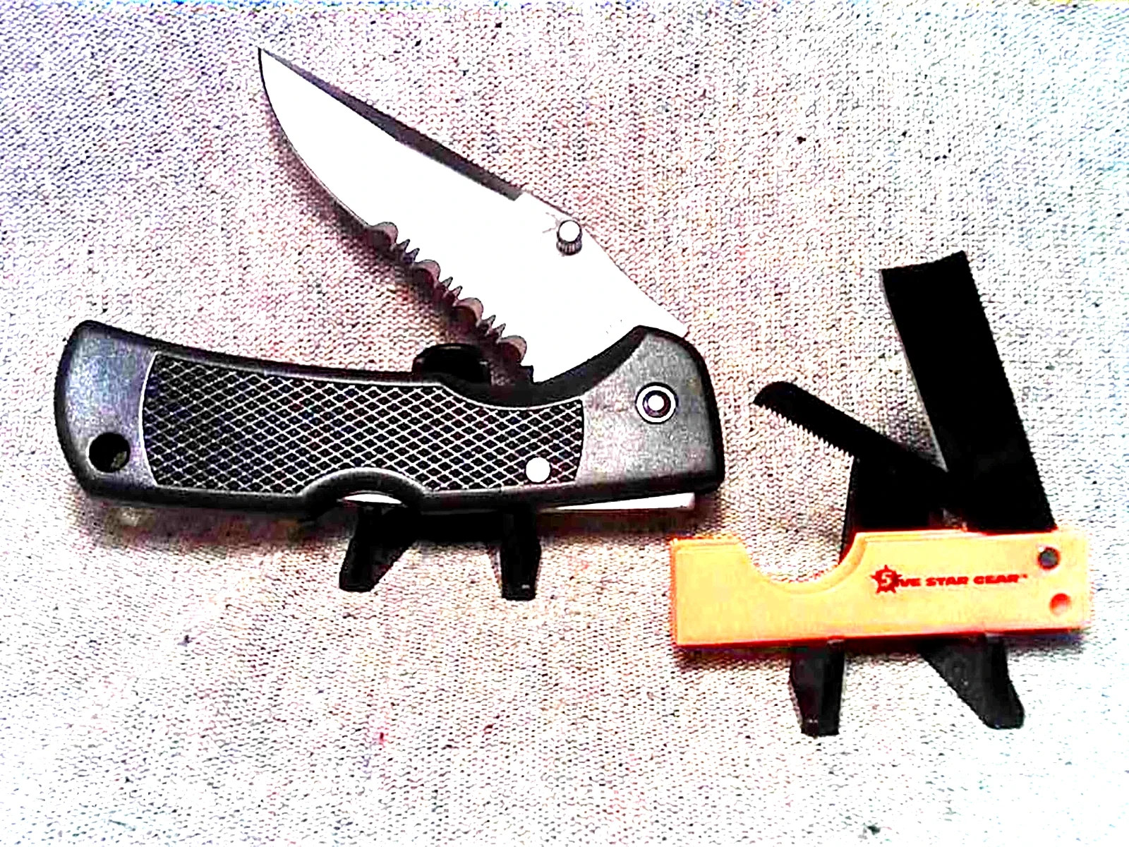 2-for-1 SPECIAL Knives: MAXAM Japanese Steel & 5IVE STAR GEAR 2-in-1 SAW COMBO