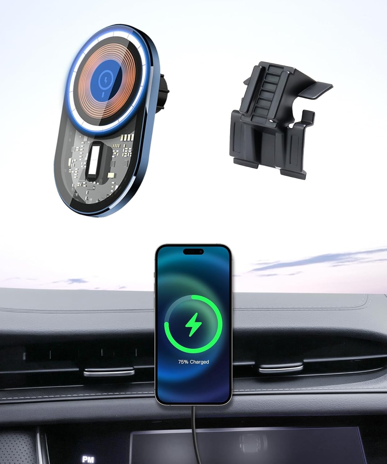 Wireless Charging car Phone Holder for Cadillac XT5 2017 2025 XT6 2020 2025