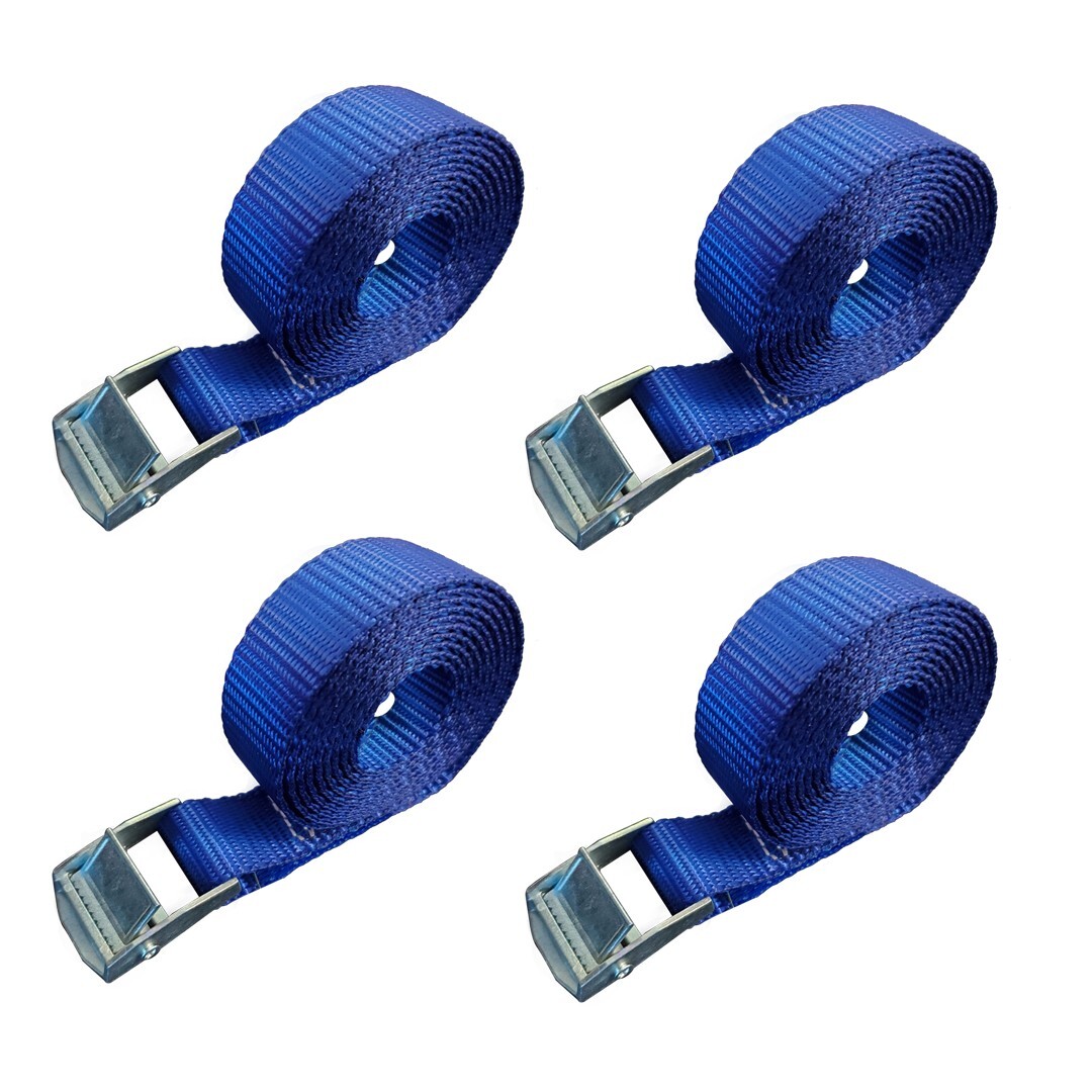 USA 4 Pack 1" x 5ft Cam Buckle Endless Lashing Strap for Motorcycle Bicycle Boat