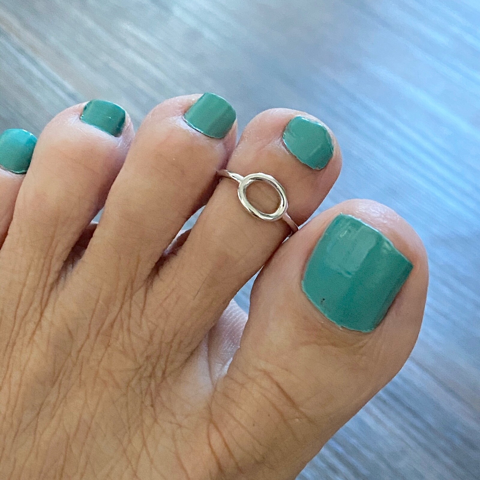 Sterling Silver Open Circle Toe Ring, Halo Ring, Silver Rings, Eternity Circles