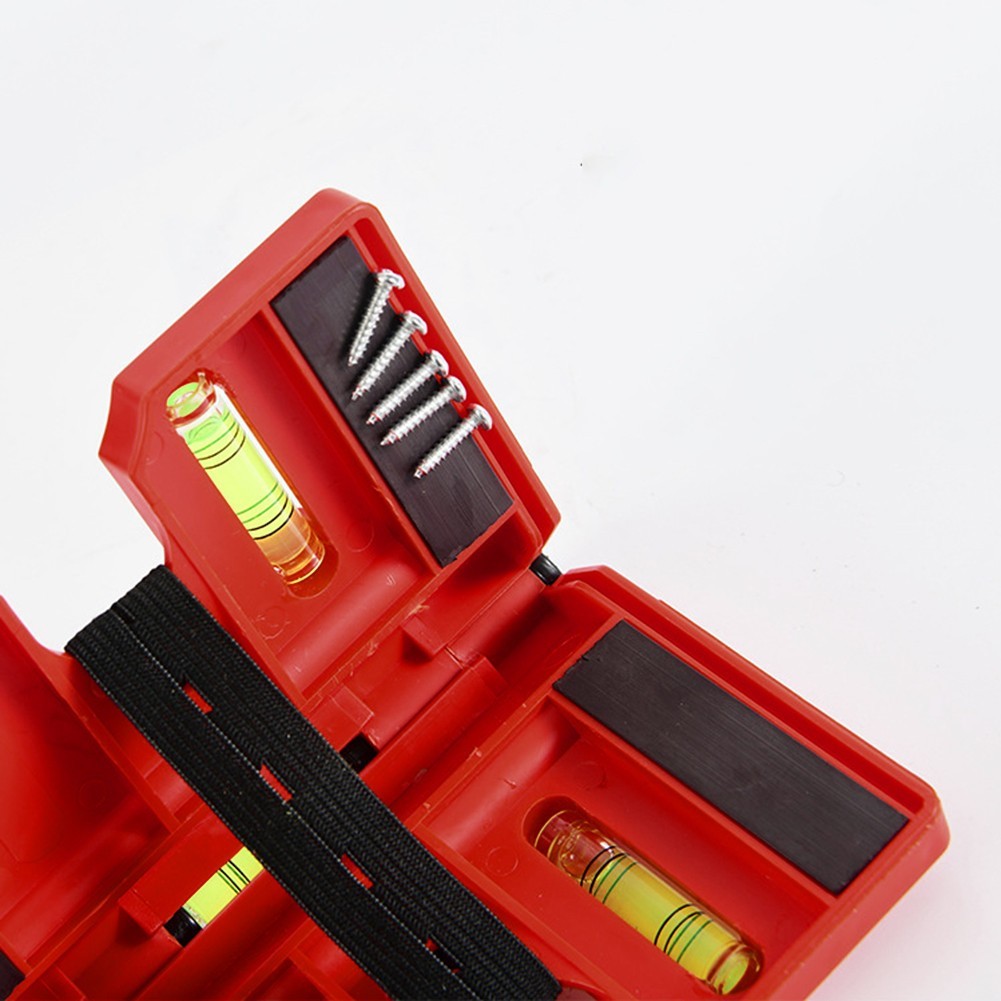 Fence Post Level Tool Versatile Adjustable Plastic Red Vertical 3 Vials
