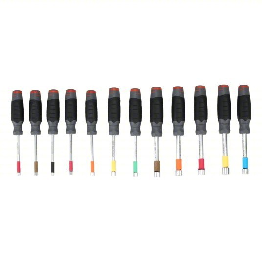PROTO J1212MNDS Nut driver Set, 12 Pieces, Metric, Ergonomic Handle
