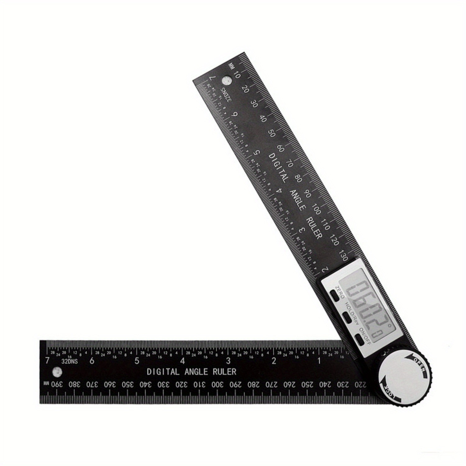 8" Digital Angle Finder 4-in-1 Protractor LCD Angle Gauge Tool Measuring Ruler
