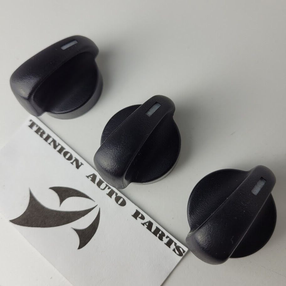 1995-2004 Ford Mustang AC Heater Knobs Black Set of 3 OEM