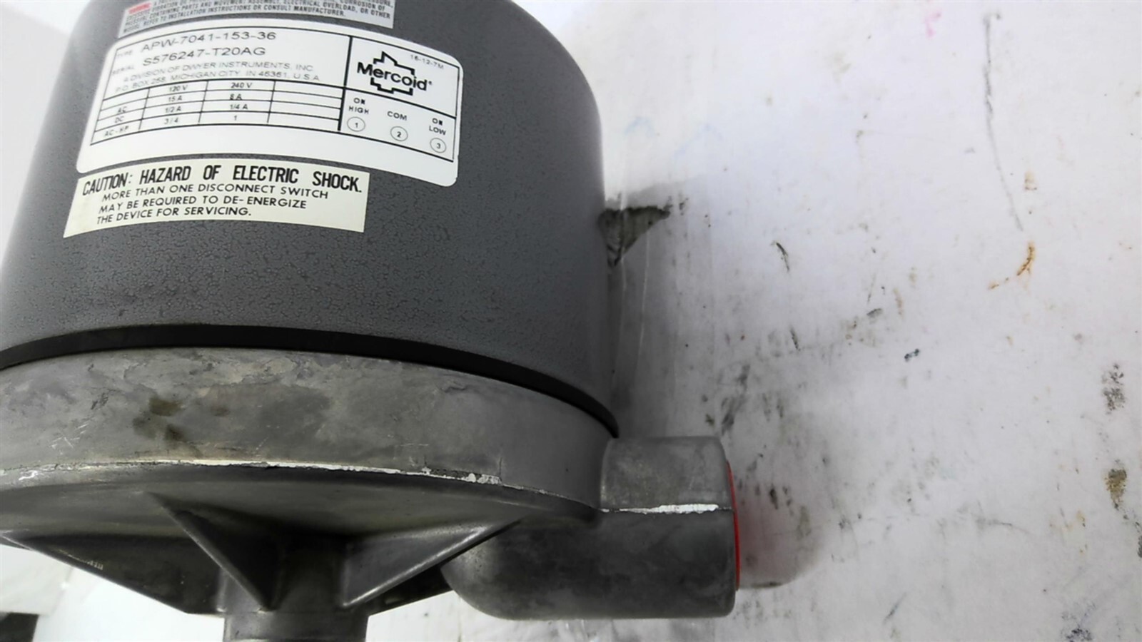 Mercoid APW-7041-153-36 Diaphragm Pressure Switch
