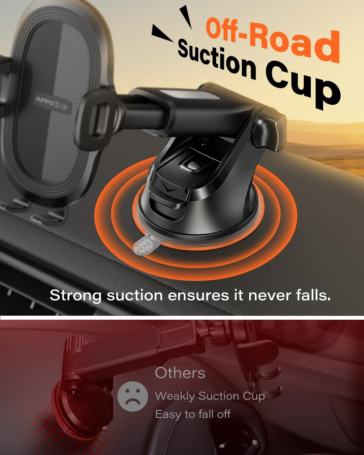 Universal Car Phone Mount Suction Cup Windshield Dashboard Window Holder