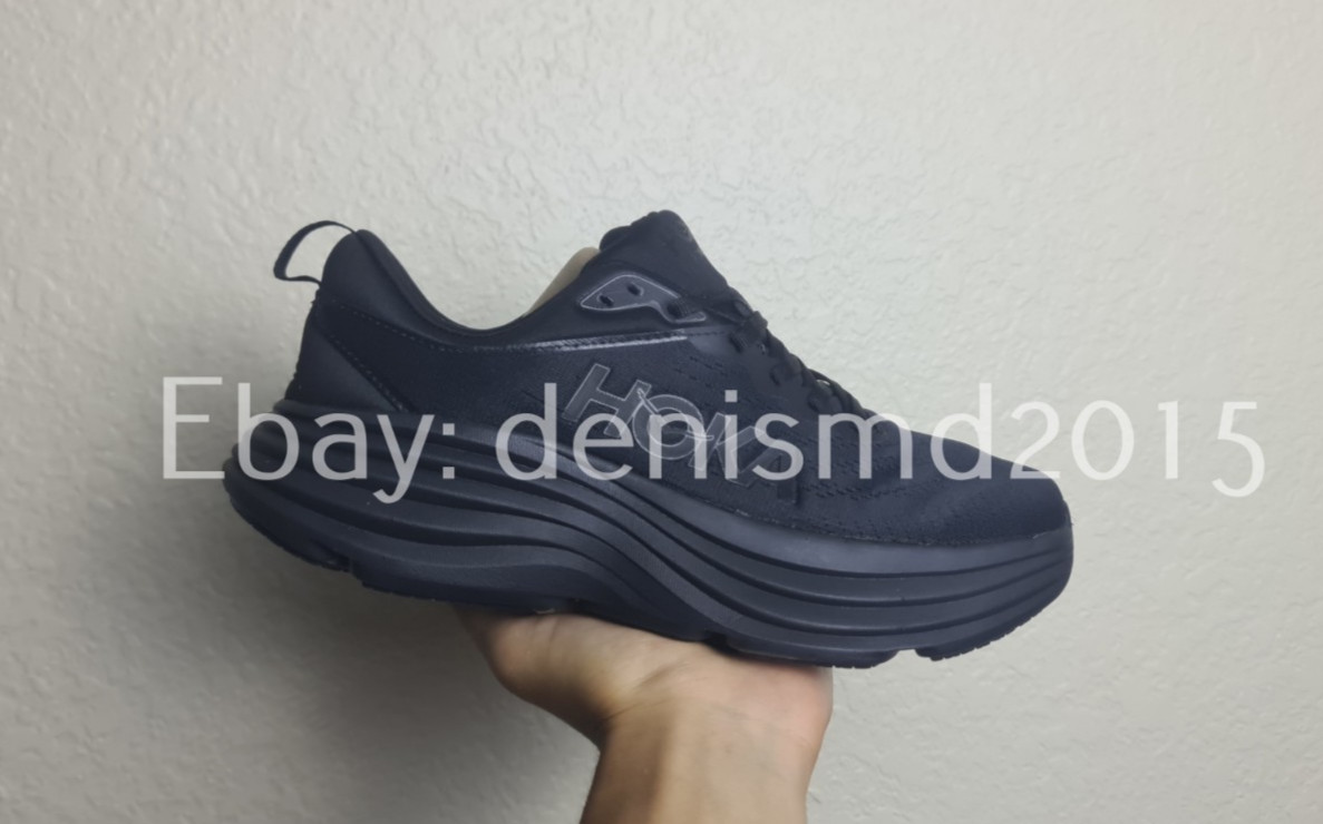 Size 8 US Women Hoka One One Bondi 8 Black 1127953-BBLC
