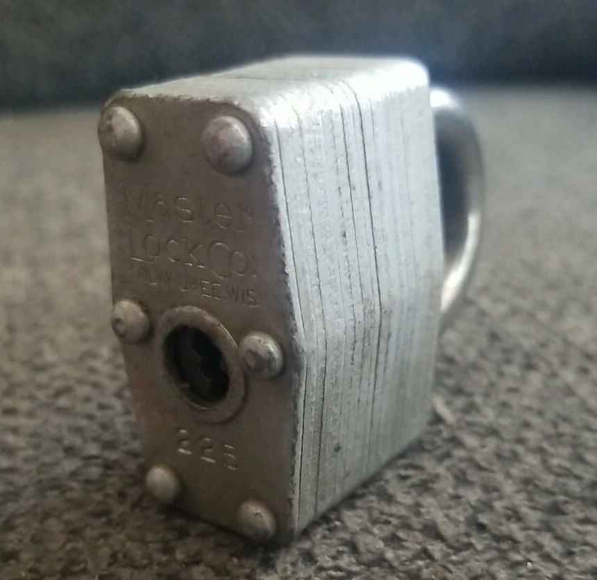 Vintage Master Lock # 225 Lock Milwaukee WI