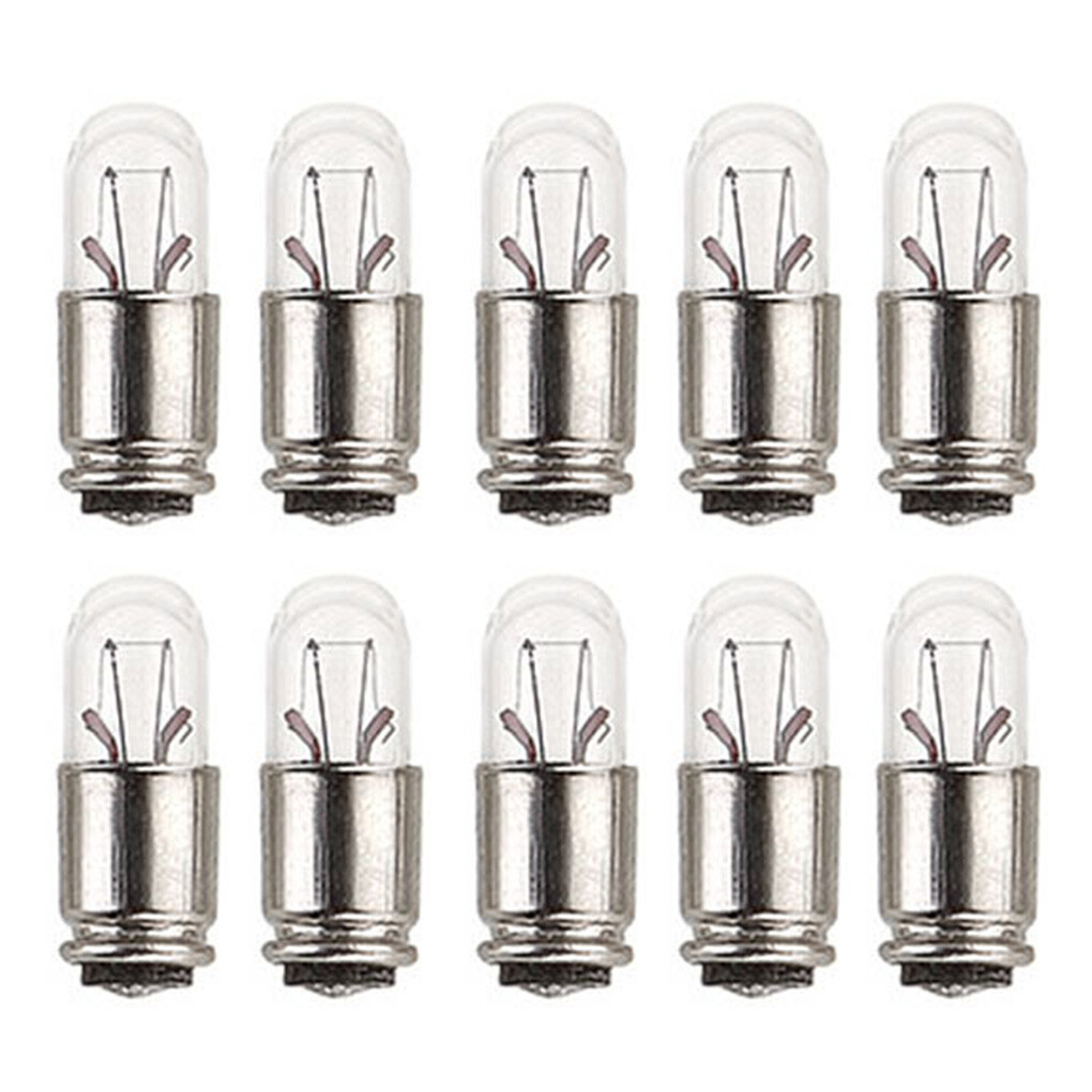10pc 388 Subminiature Bulb Midget GROOVE Base MG 28V 40mA Pilot Lamp 6x16mm