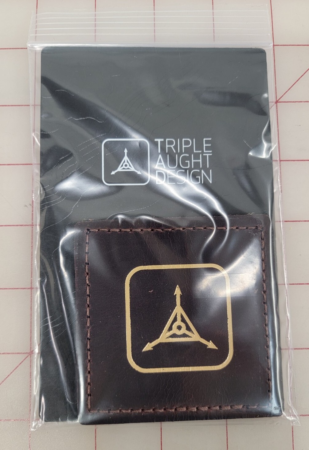 Triple Aught Design TAD Logo Leather Patch Aubergine DWS Exclusive 2023