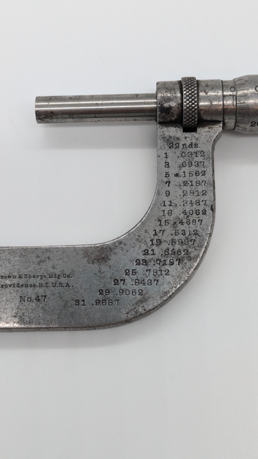 BROWN & SHARPE No. 47 OUTSIDE MICROMETER