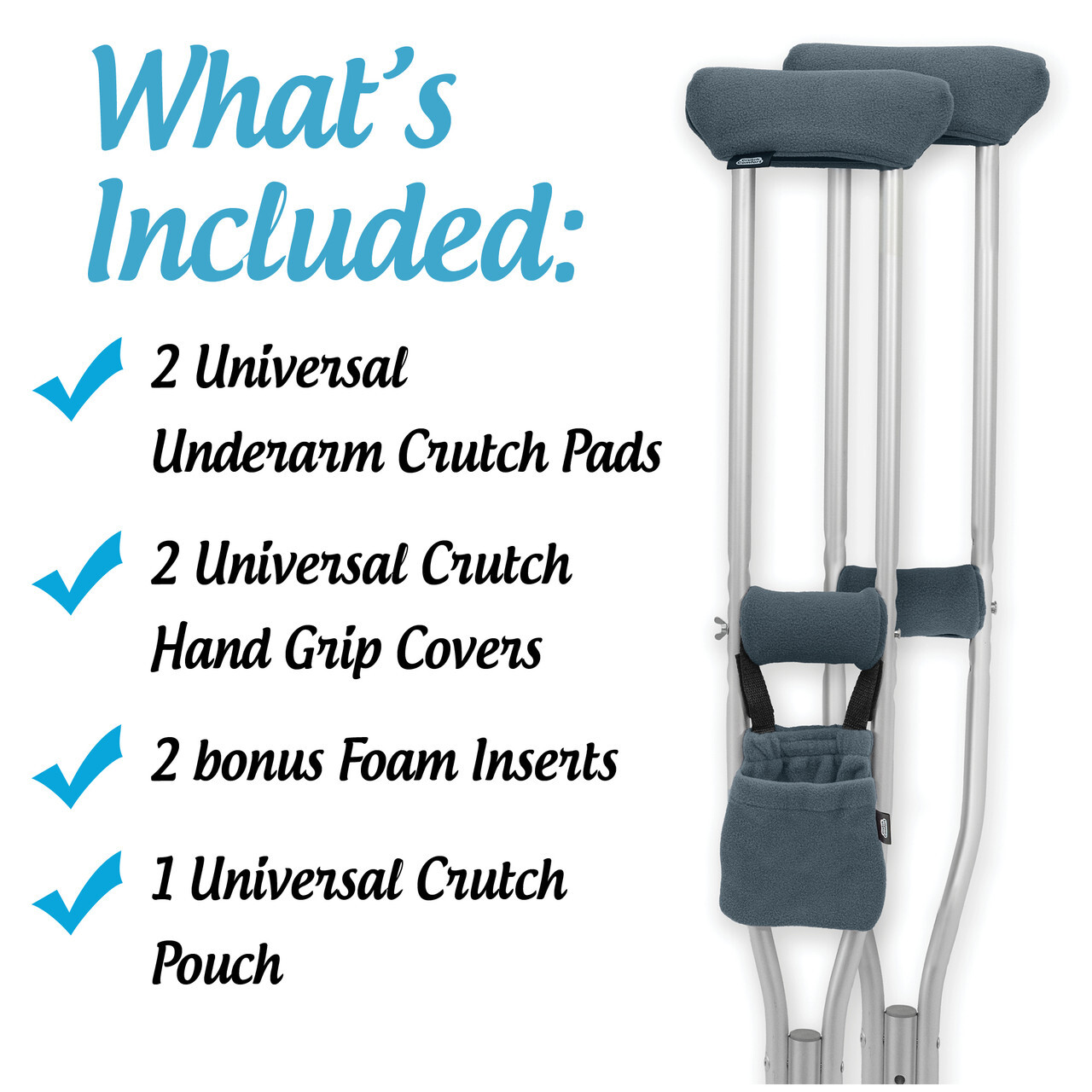 BUNDLE: Get Well Soon Gift Set - Universal Crutch Underarm Pad + Hand Grip