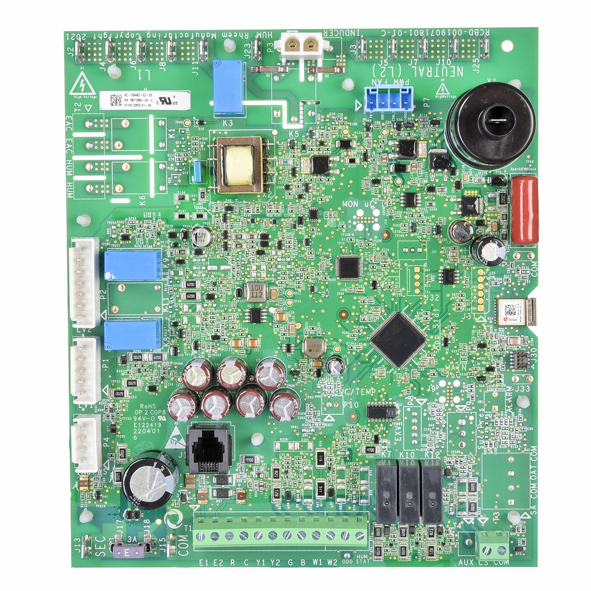 RHEEM 62-108462-07 Control Board 1-Stage Bluetooth R921V R951V