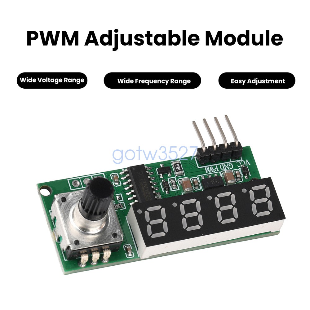 Adjustable PWM Pulse Frequency Duty Cycle Digital Square Wave Signal Generator