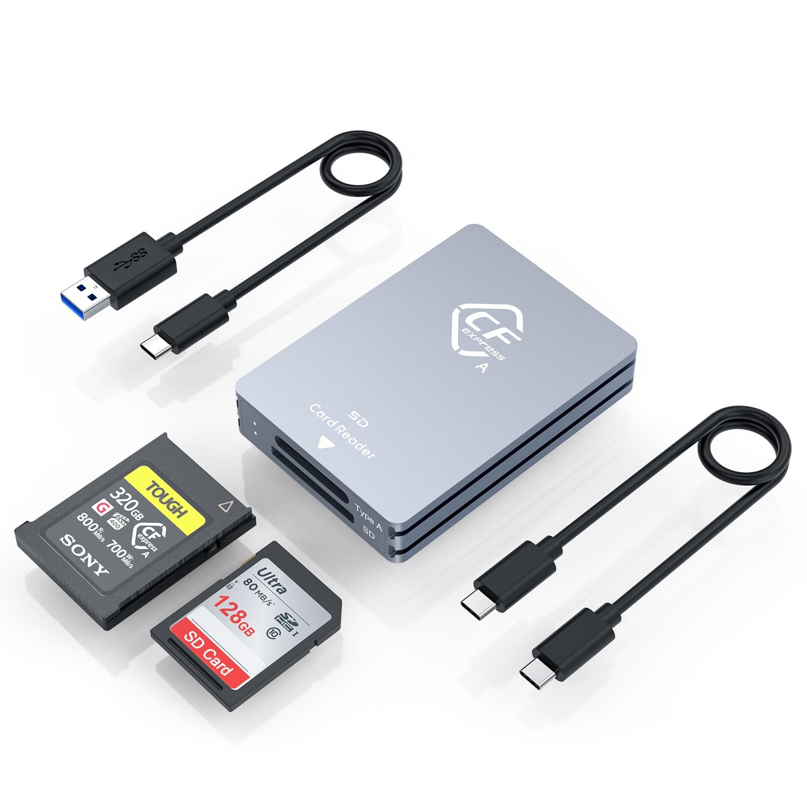 Best CFexpress Type A and SD Dual-Slot Memory Card Reader, 10Gbps USB 3.2 Gen 2