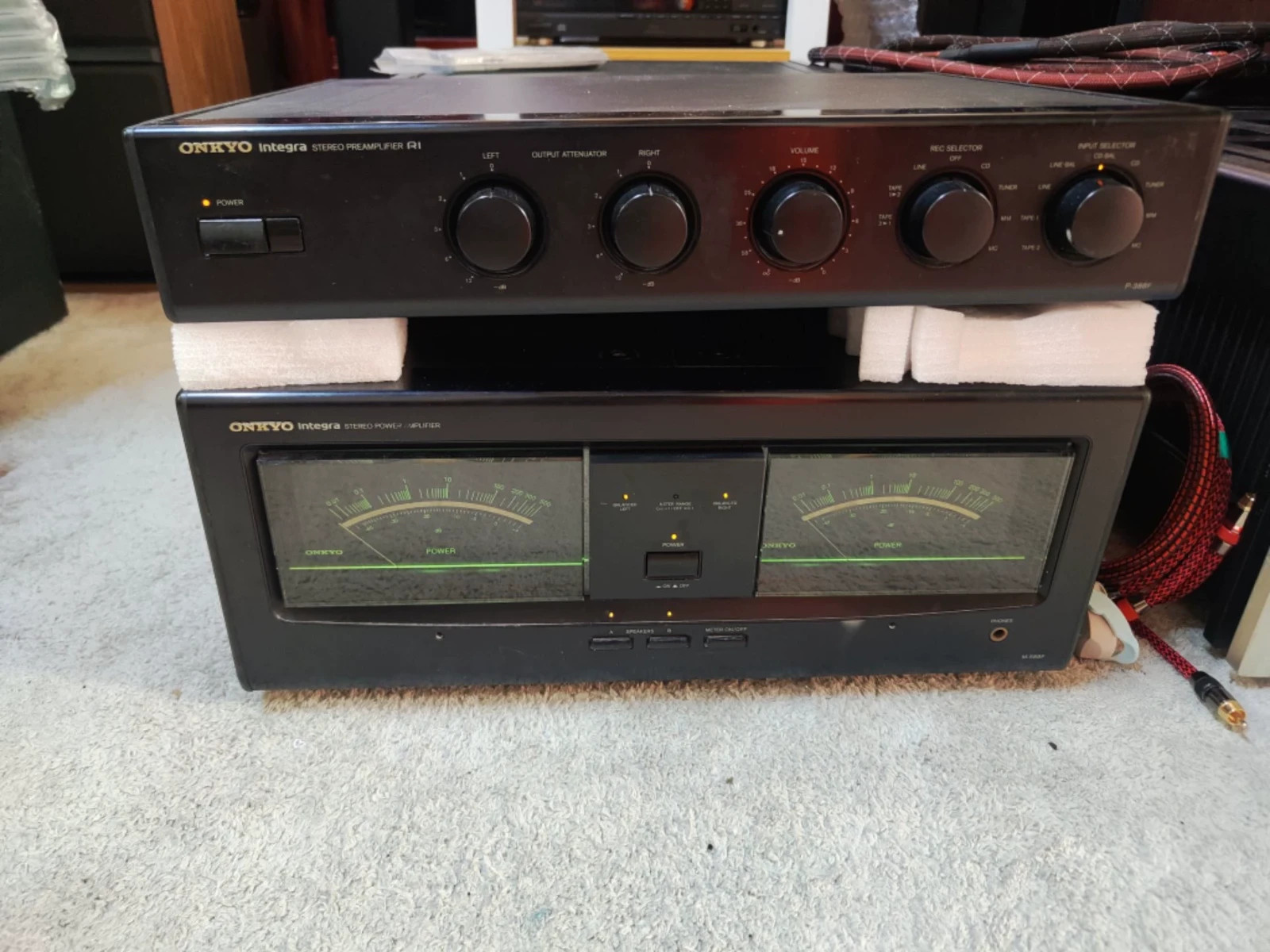 ✅🔥 A set of Onkyo P-388F preamplifier + M-588F power amplifier