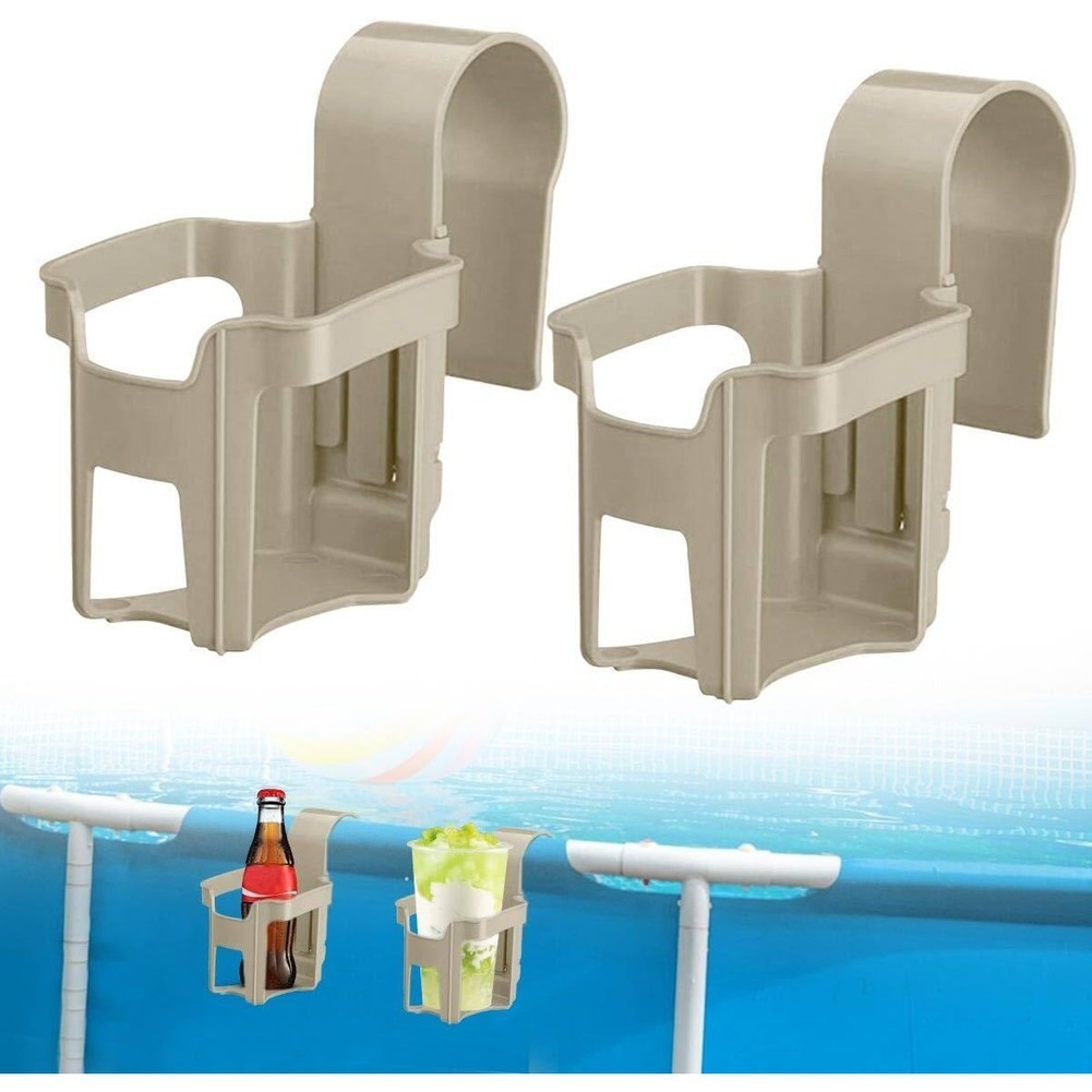 Pool Edge Cup Holder for Family Use Holds Cups Bottles and Small Items Safely