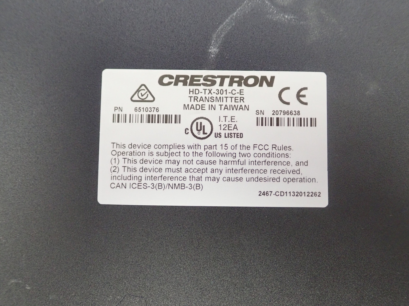Crestron HD-TX-4K-301-C-E Multi Format Switch & Transmitter