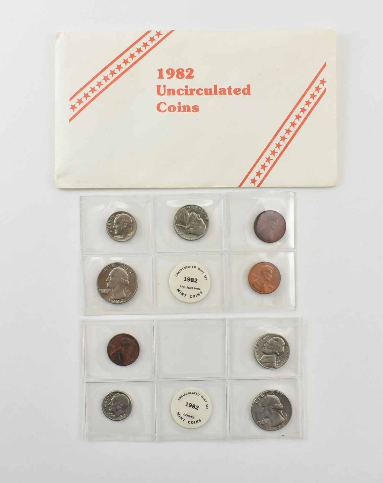 1982 Uncirculated Mint Set In Envelope *8202