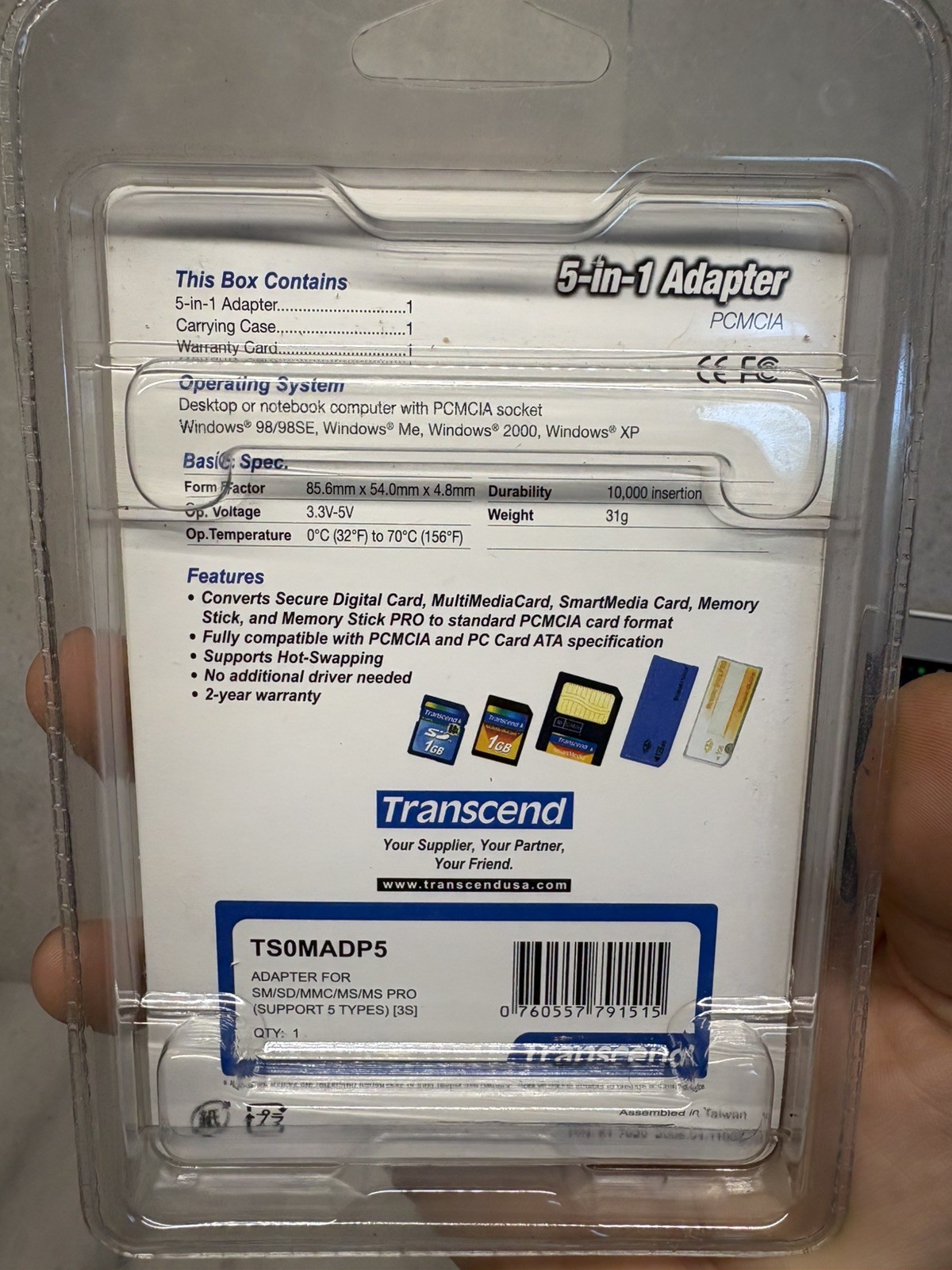 TRANSCEND 5 in 1 Adapter TS0MADP5 + Compact Flash Adapter TS0MCF2PC