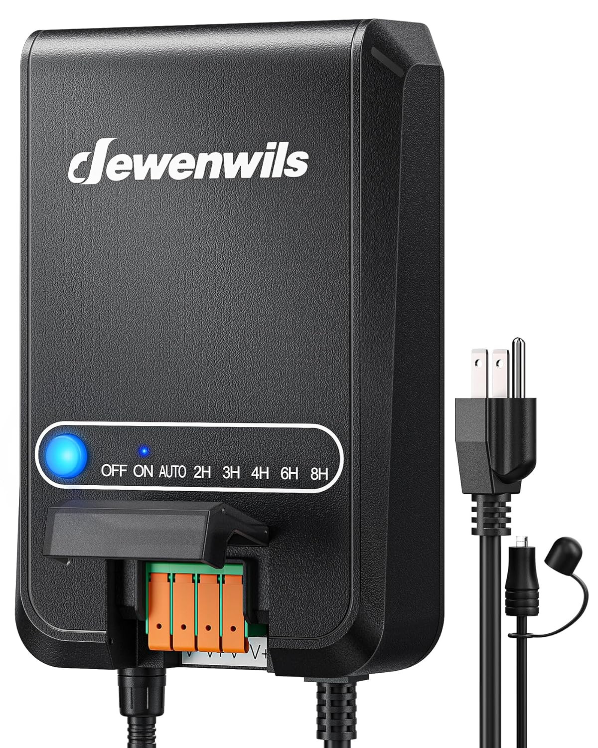 100W Low Voltage Transformer with Photocell Sensor & Timer | 120V AC to 12V DC,