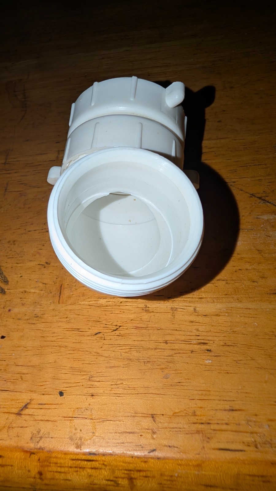 Unbranded 1 1/2" Diameter White Plastic Compression Elbow Joint + Extension