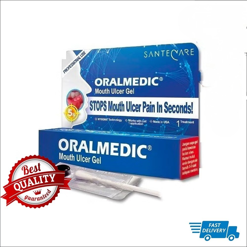 6 pcs Oralmedic (NOV 2027) Mouth Ulcer GelTreatment Fast Pain Relief Made in USA