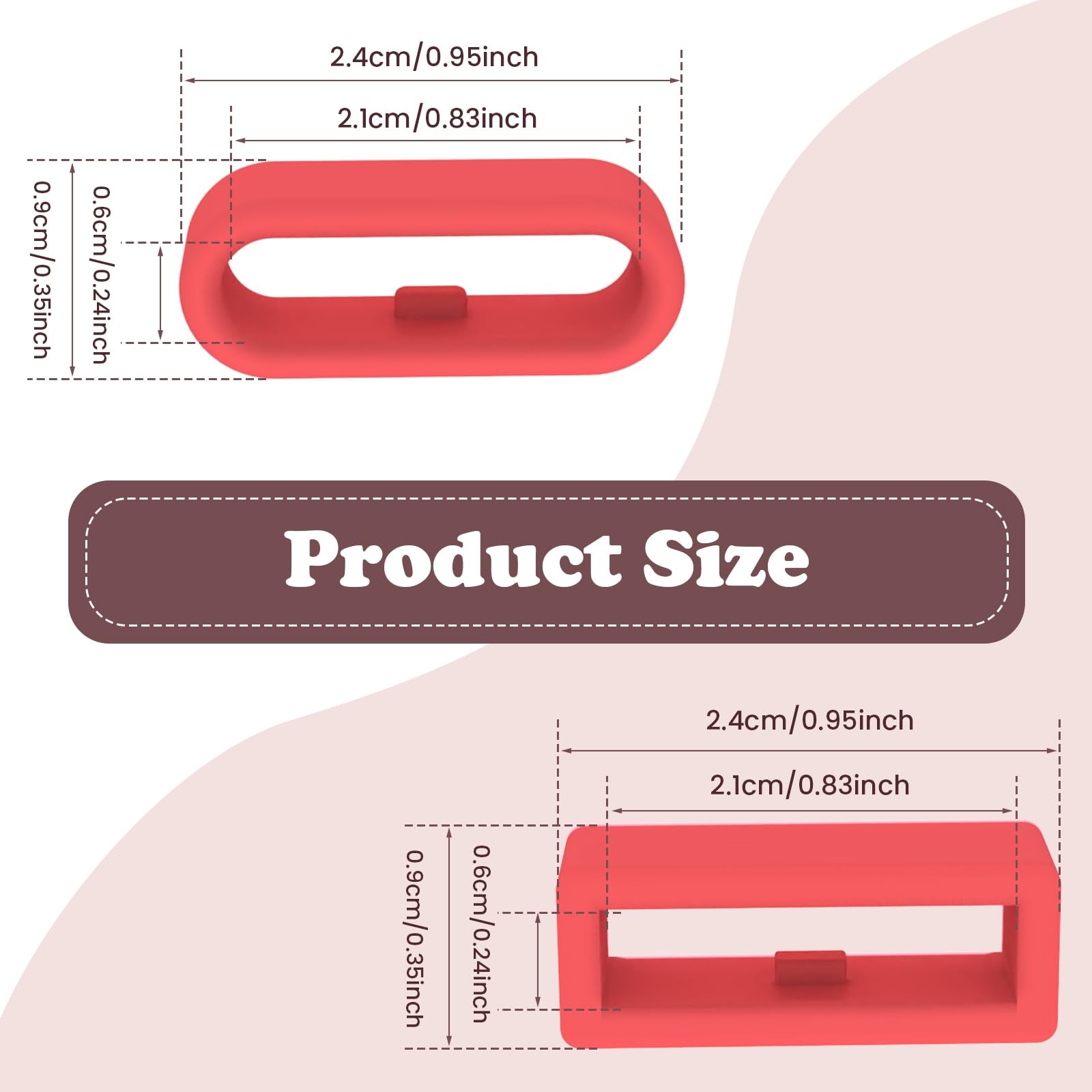 Multi-Color Band Keeper, Magic band locks, Silicone Fastener Small, 12pcs-Arc