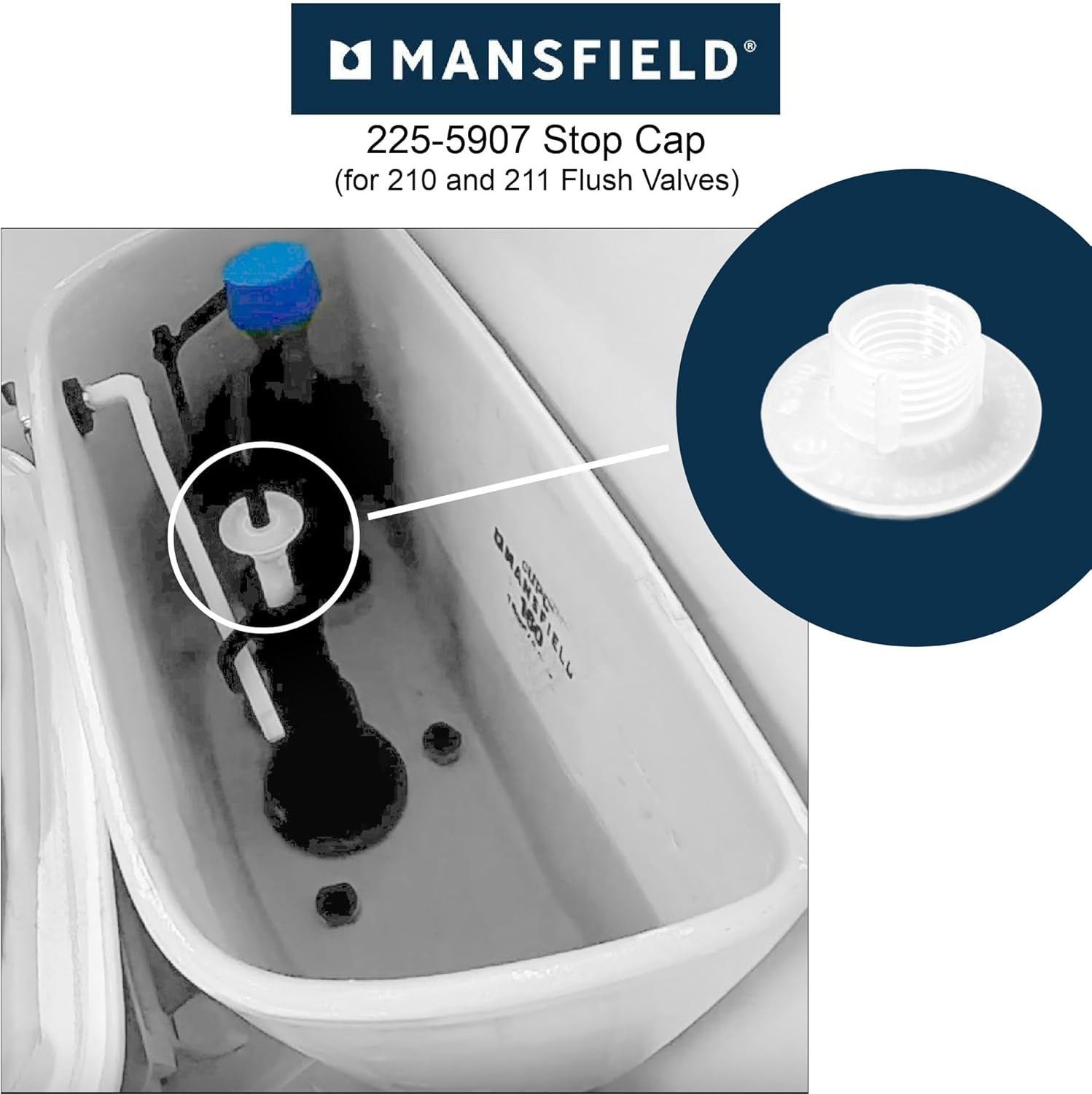 225-5907 Stop Cap for 210 and 211 Flush Valves