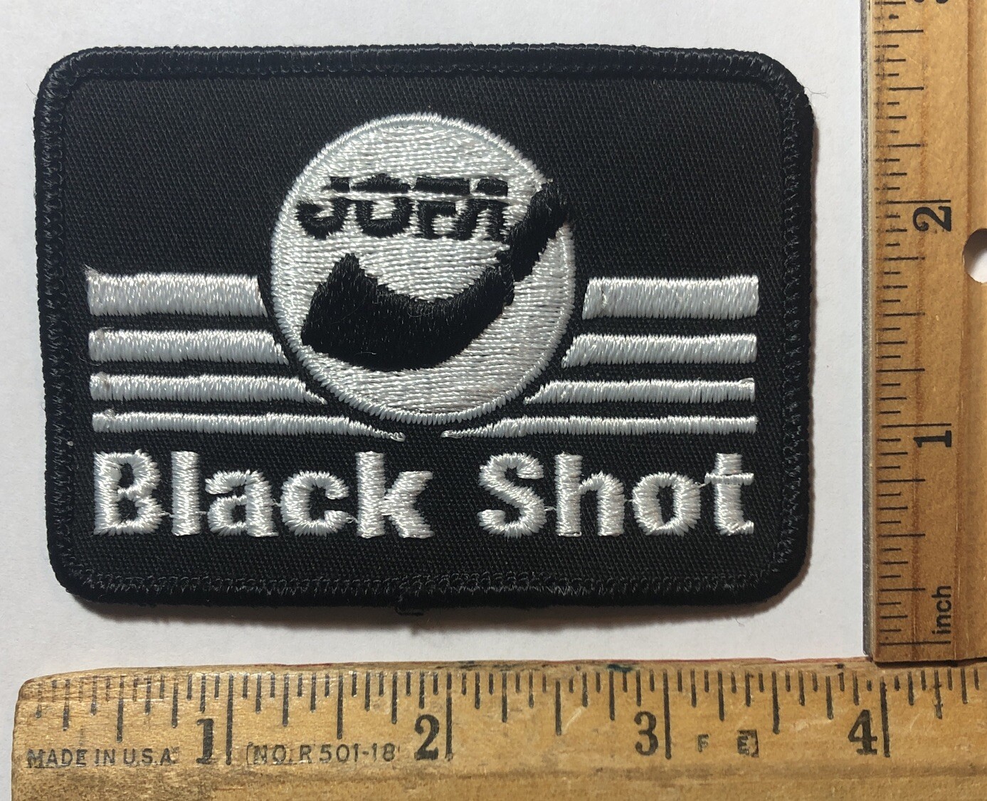 Vintage JOFA Black Shot Logo Patch Hockey Skates Helmet Stick Equipment Company