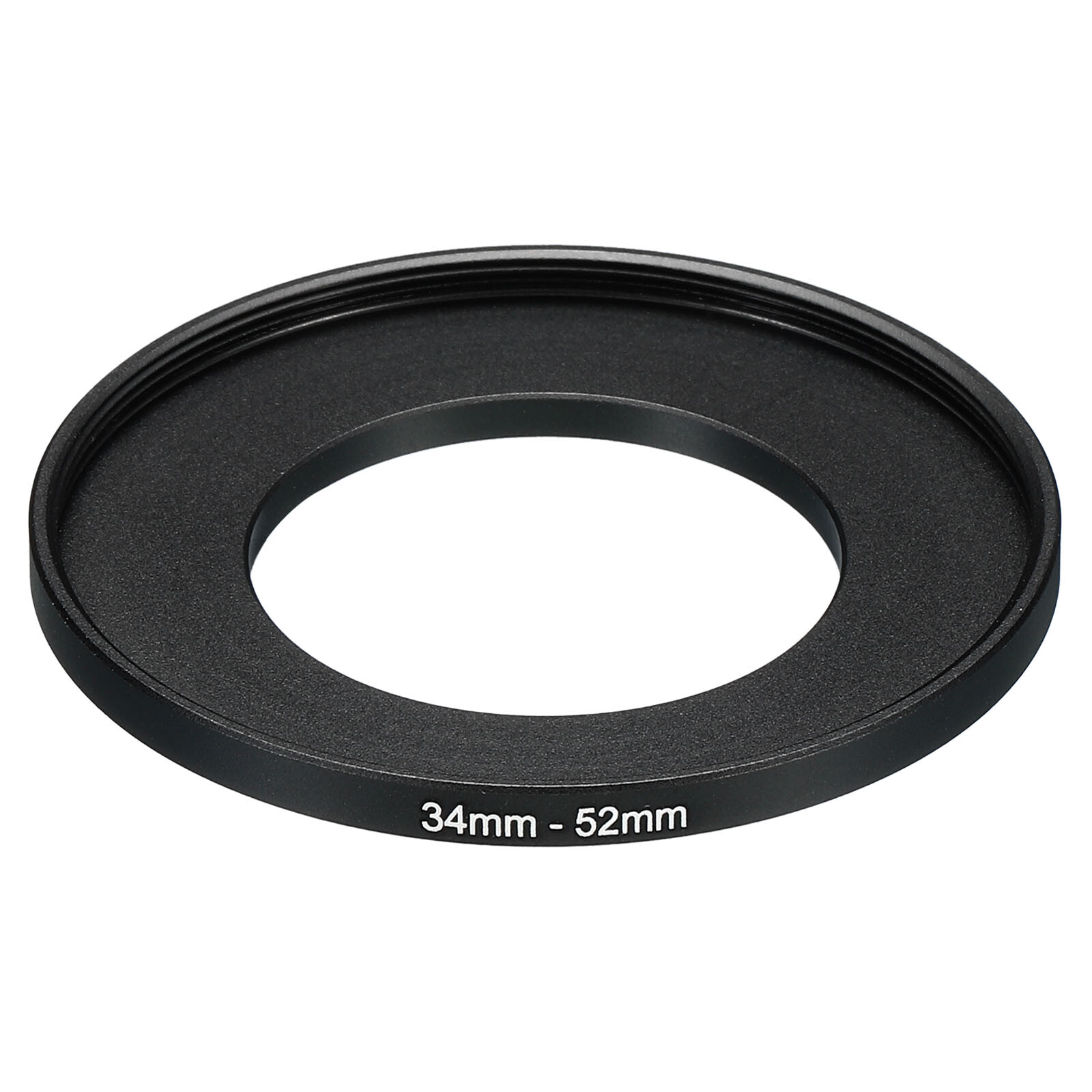 34mm-52mm Metal Step Up Ring, Camera Lens Filter Adapter Ring Black