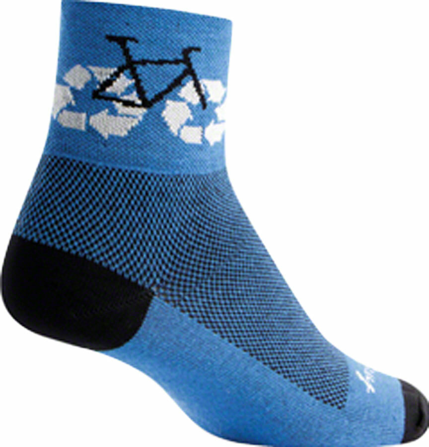 SockGuy Classic Recycle Socks | 3 inch | Blue | S/M