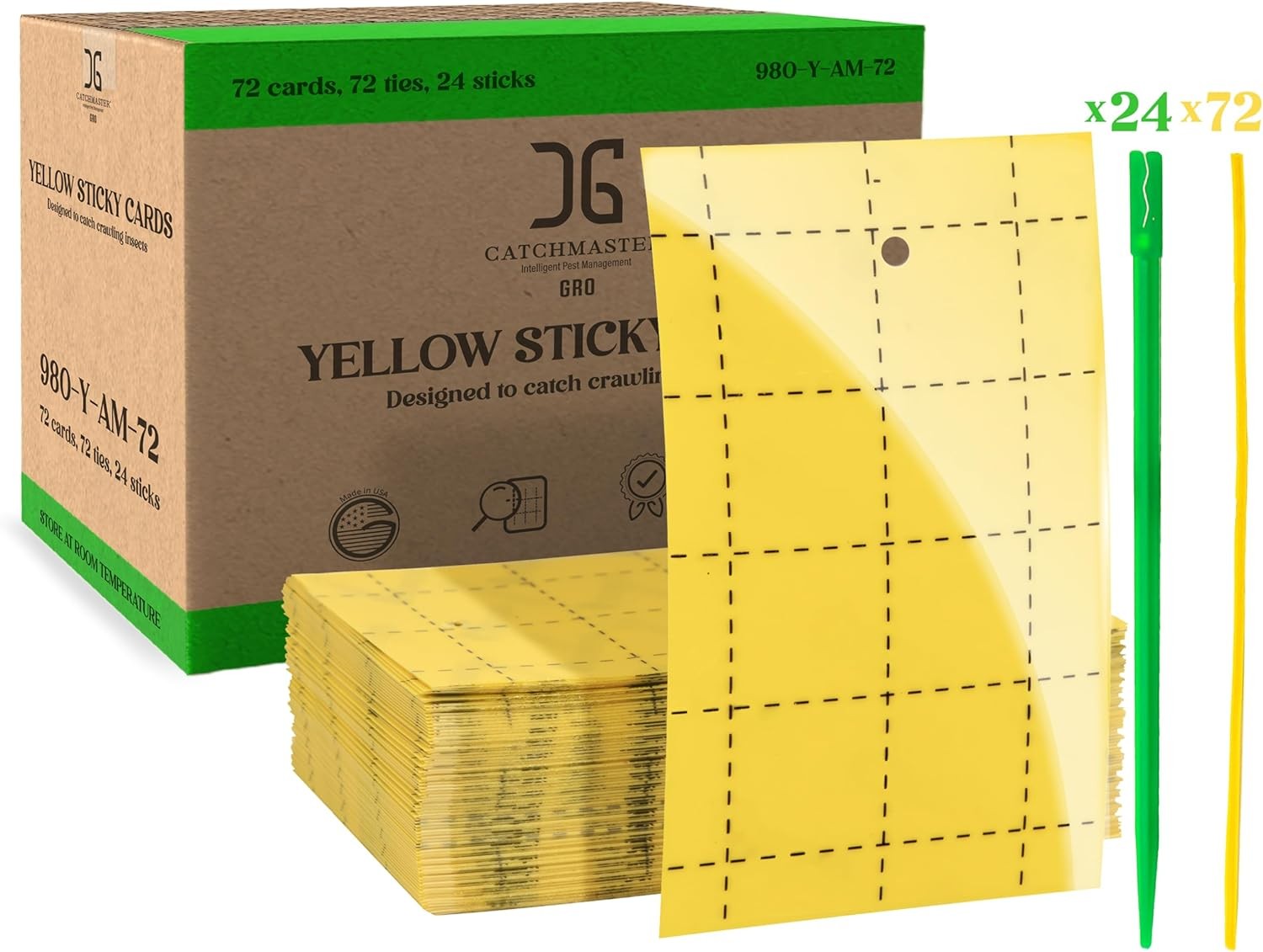 Catchmaster GRO Yellow Regular Double Sided Sticky Traps