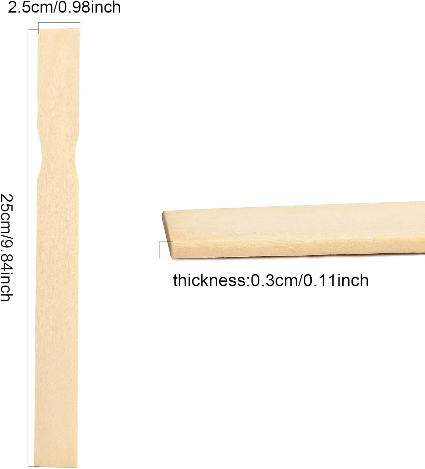 100 PCS 10 Inch Paint Sticks, Premium Wooden Paint Stir Waxing Mixing Sticks Bul