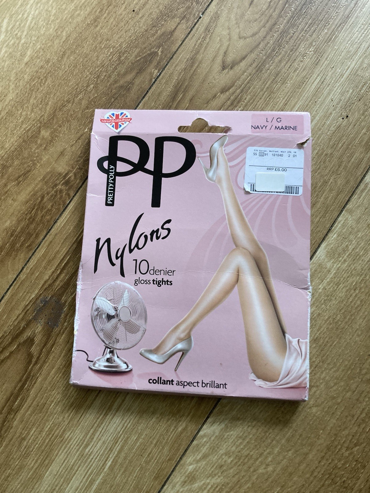 Pretty Polly Nylons 10 Denier Gloss Nylon Tights - Small Navy