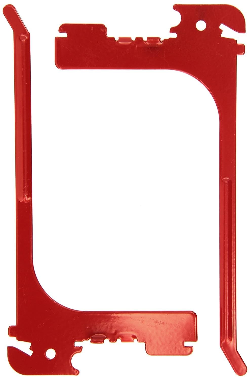 2 Pack Red 6 Inch Reach Extended Slotted Hooks Metal Pegboard Garage Storage
