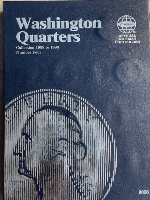 1988-1998 Full Set 22 Washington Quarters In Official Coin Folder Whitman 9038