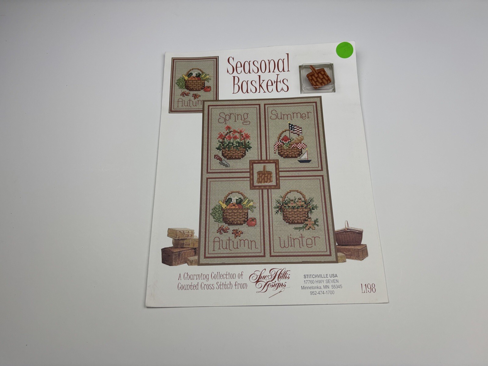 Sue Hillis Designs Seasonal Baskets Counted Cross Stitch Pattern 1R