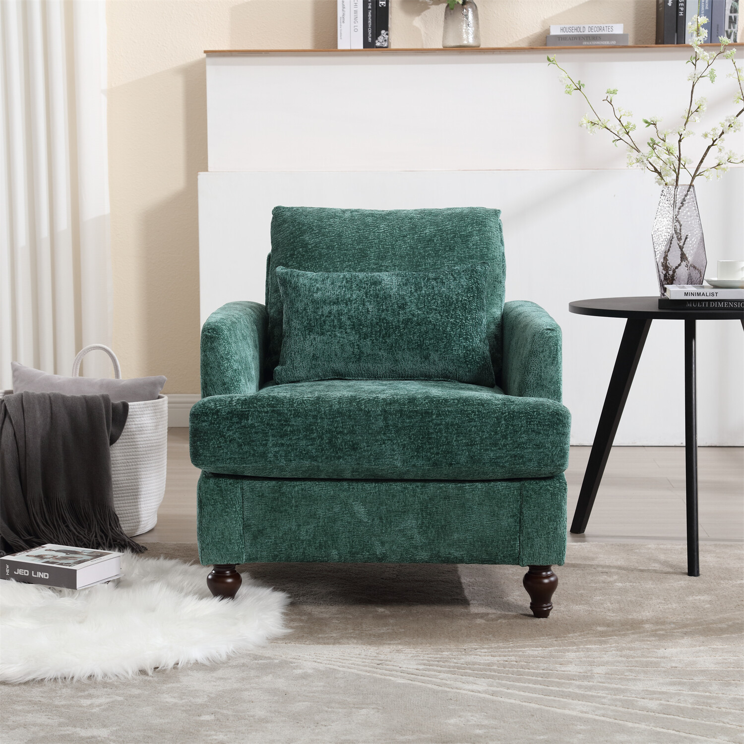 Modern Accent Chair Single Sofa Upholstered Armchair Lounge Chair Club Chair