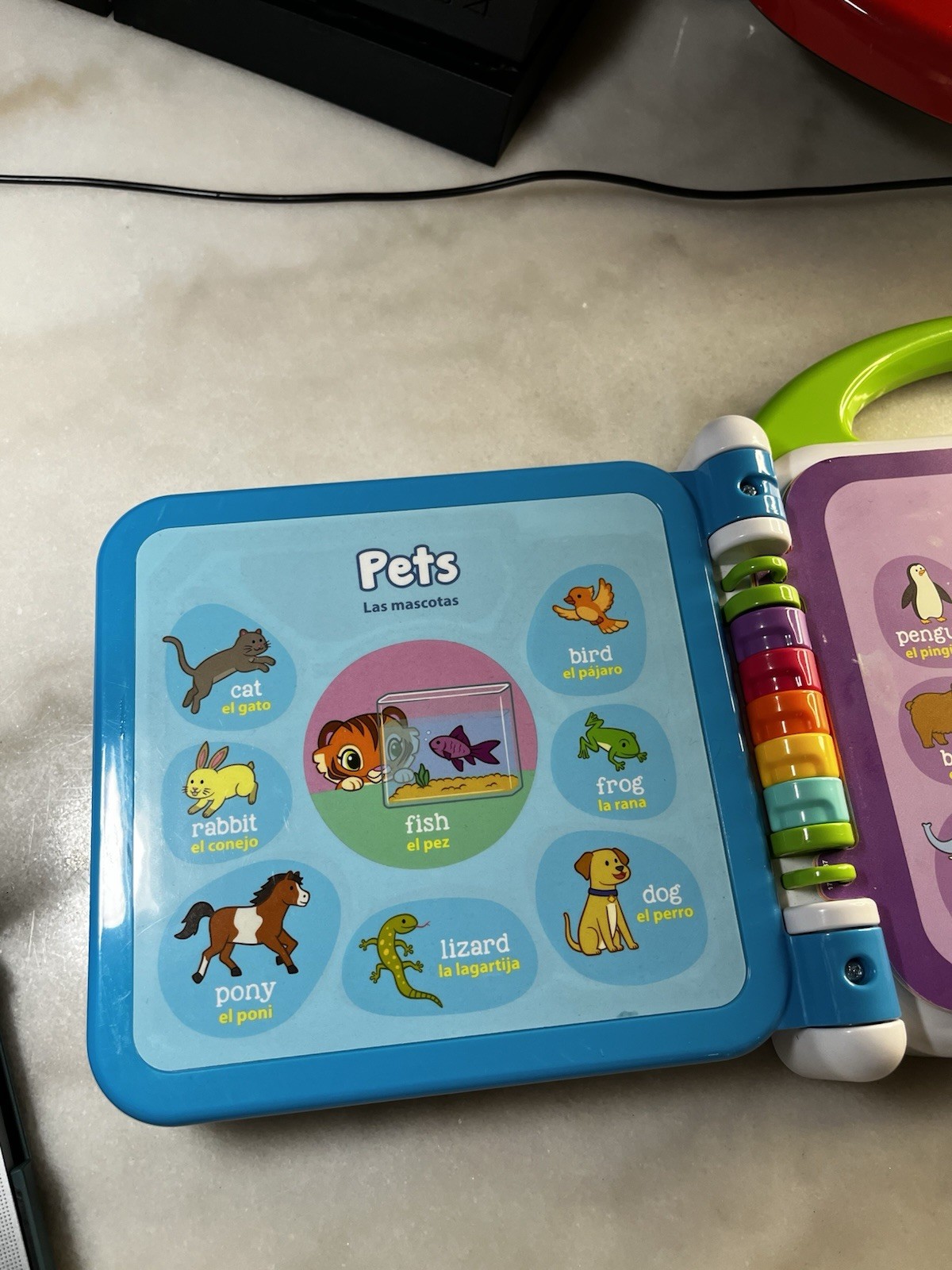 LeapFrog Learning Friends 100 Words Book Bilingual English Spanish Interactive