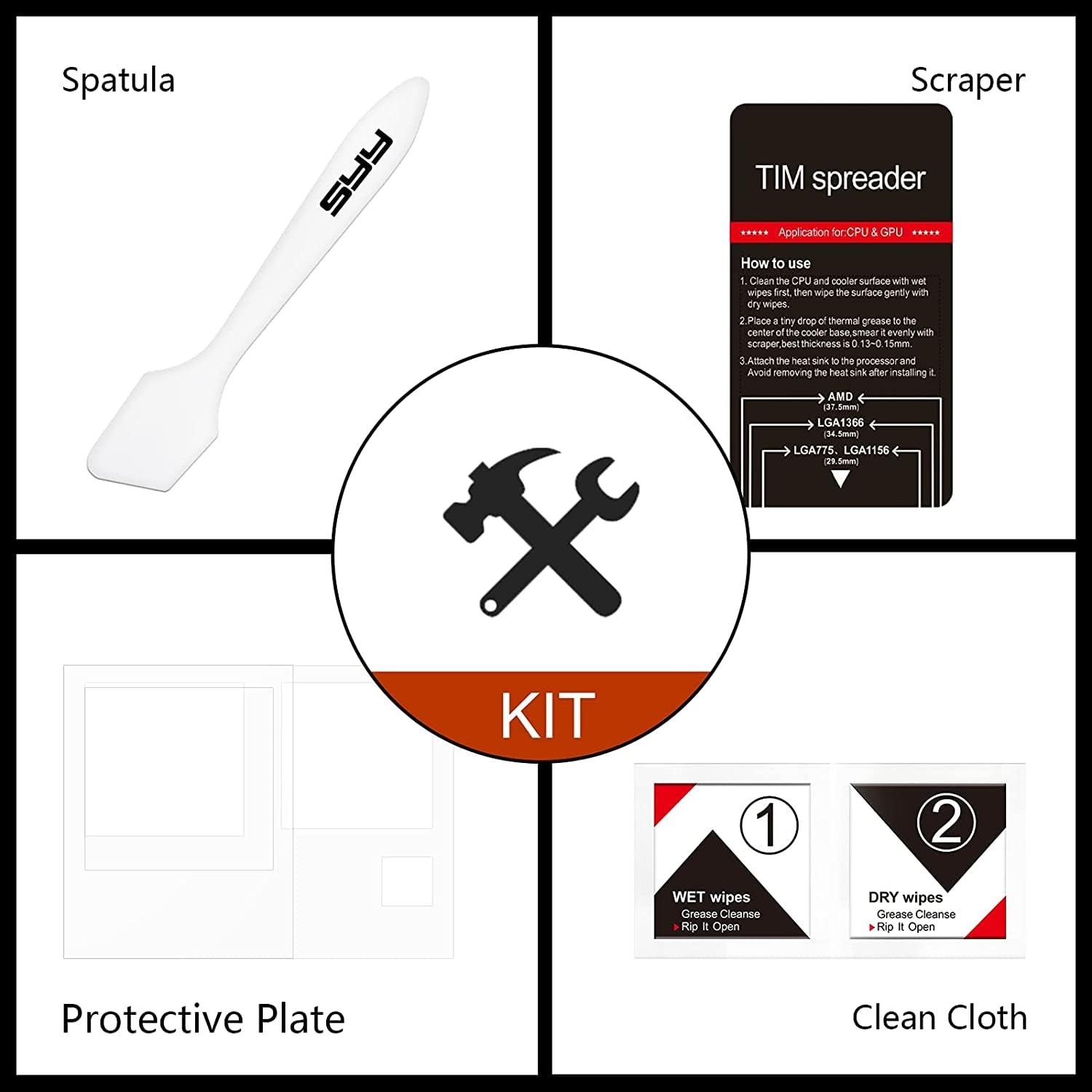 Professional Grade 15g Thermal Paste - Ideal for CPU/GPU with Application Tools