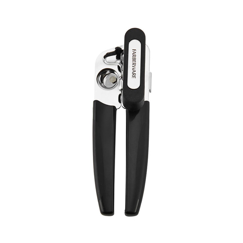 Portable Stainless Steel Can Opener with Black Handle