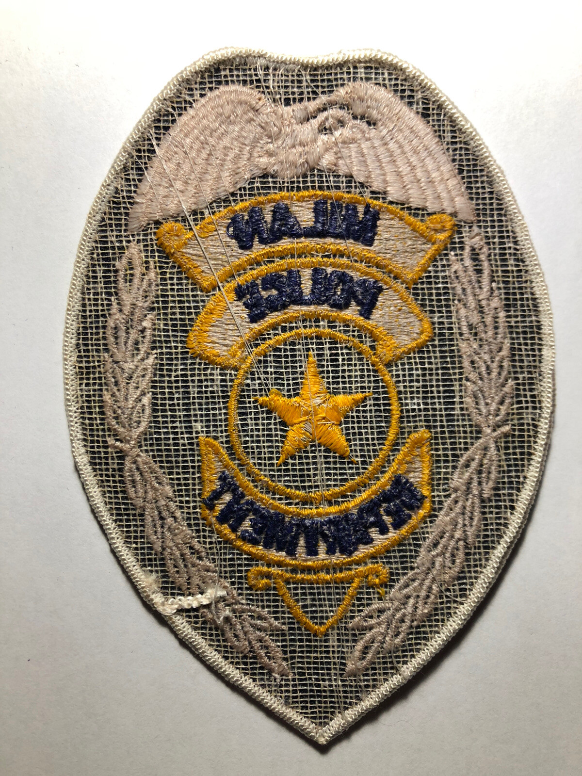 Vintage Milan Illinois Police Patch