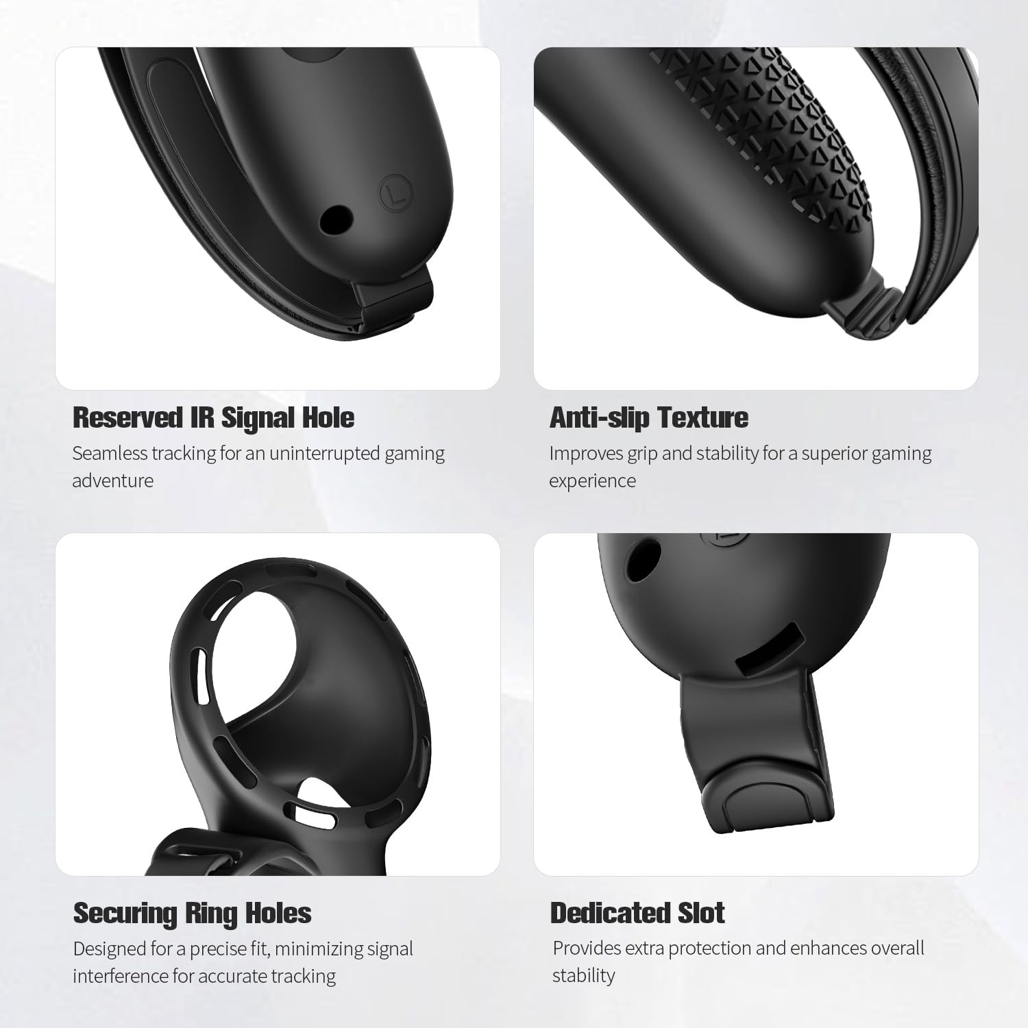 Controller Grips Compatible with Meta Quest 3S/Quest 3, Upgraded All-Silicone...