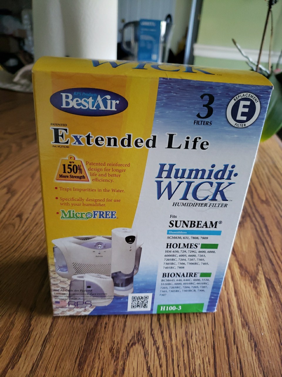 BestAir Extended Life Humidi-Wick H100-3 Humidifier Wick Filters 2-Pack New