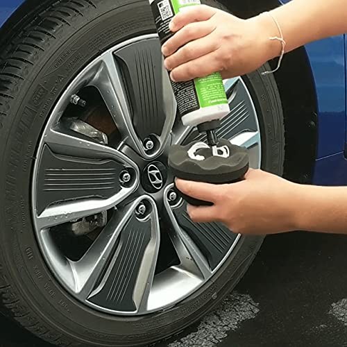 IPELY 2 Pack Large Tire Shine Applicator Pad, Durable Applicator-2Pack, Gray